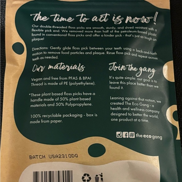 ✨ 2 Bags ✨ Floss Picks - The Eco Gang - Picture 8 of 8